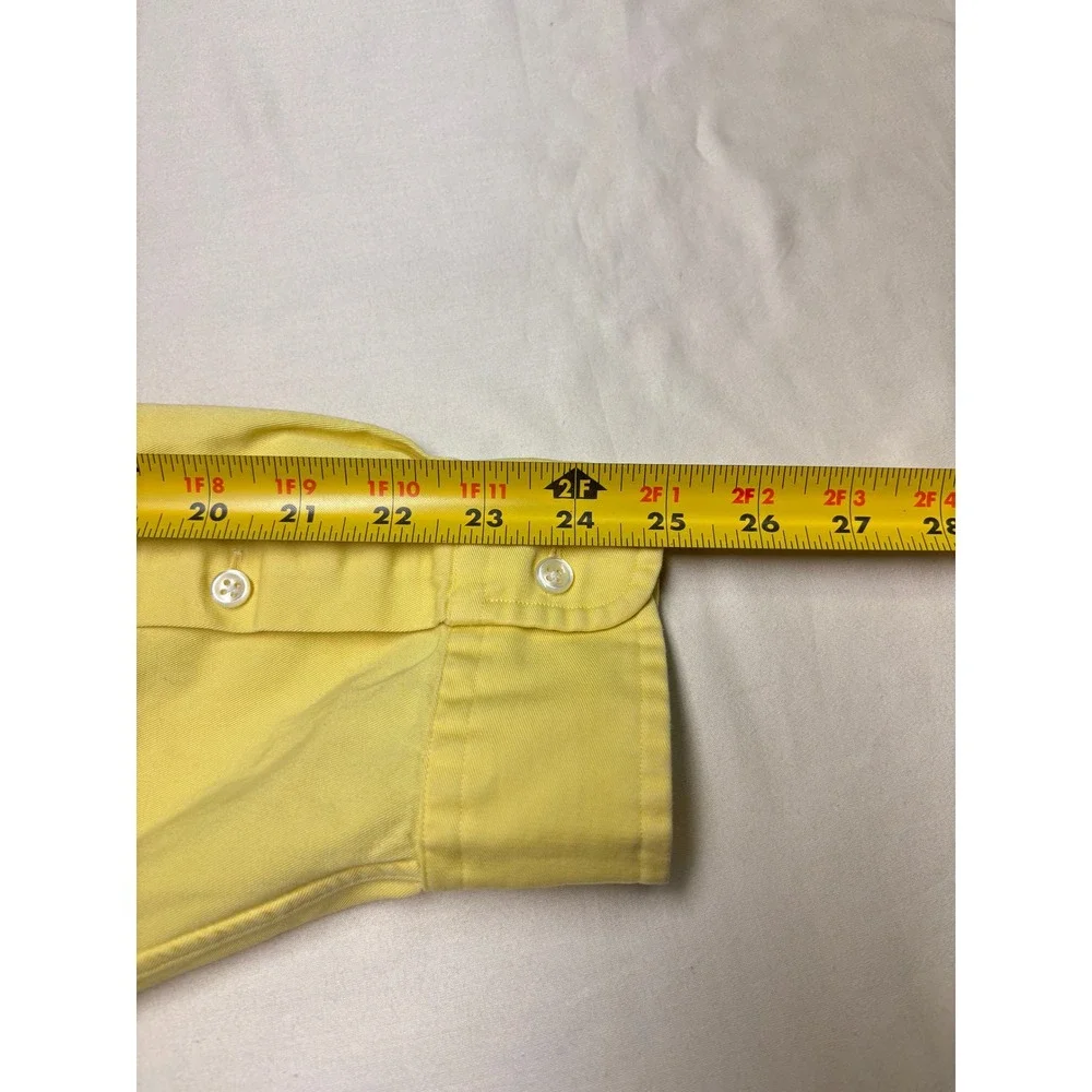 Ralph Lauren Blake Shirt Mens XXL Yellow Cotton Twill Button Down Long Sleeve